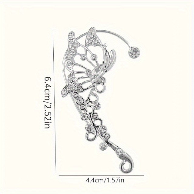 Enojni uhan z metuljem za desno uho (luknjice niso potrebne)