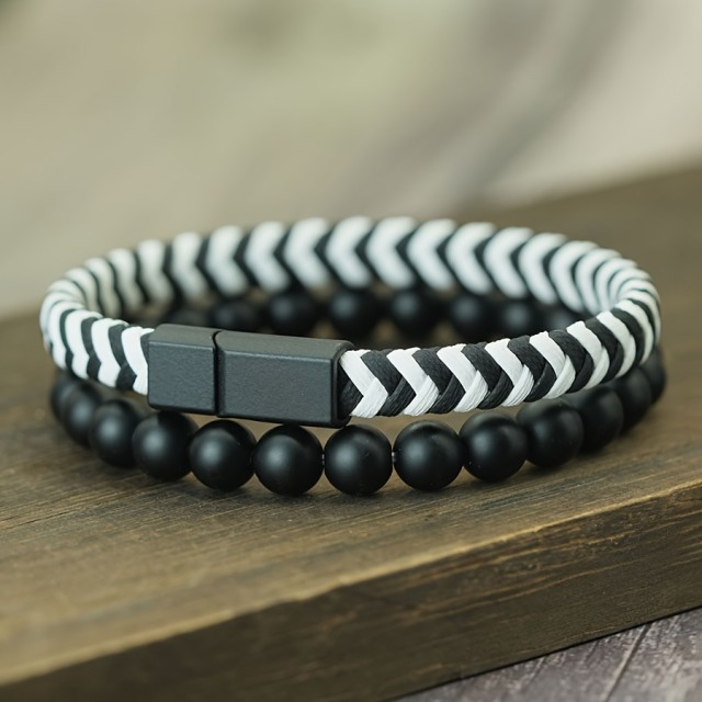 Dvodelni komplet moških zapestnic več barv na voljo 