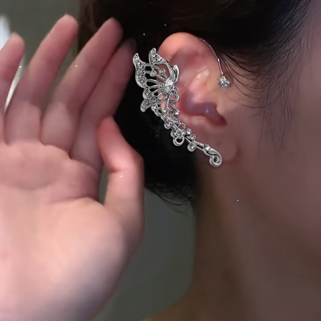 Enojni uhan z metuljem za desno uho (luknjice niso potrebne)