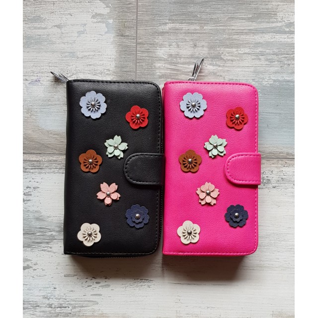 Denarnica modna z rožicami, 4 barve