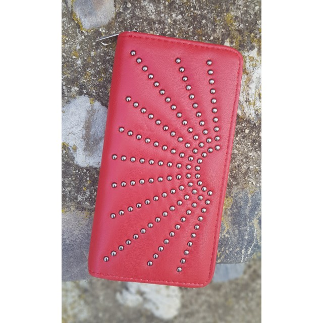 Denarnica z netki spredaj, črna ali rdeča