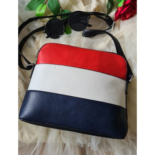 Torbica modna čez rame, tribarvna