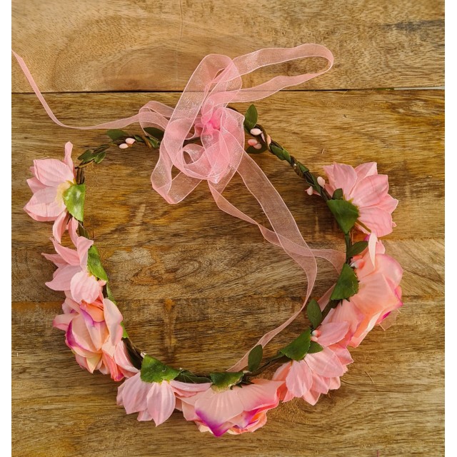 Cvetlični obroč za lase, za zavezati, več barv