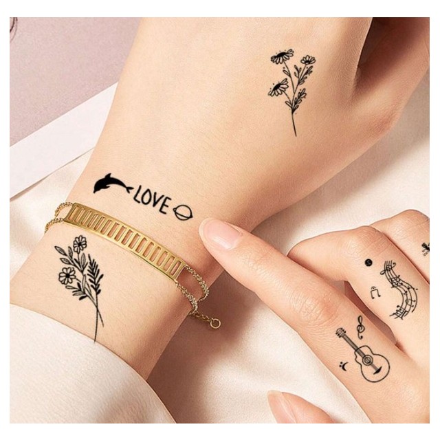 Komplet 30 tatujev v črni barvi Z01