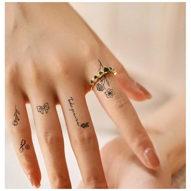 Komplet 30 tatujev v črni barvi Z01