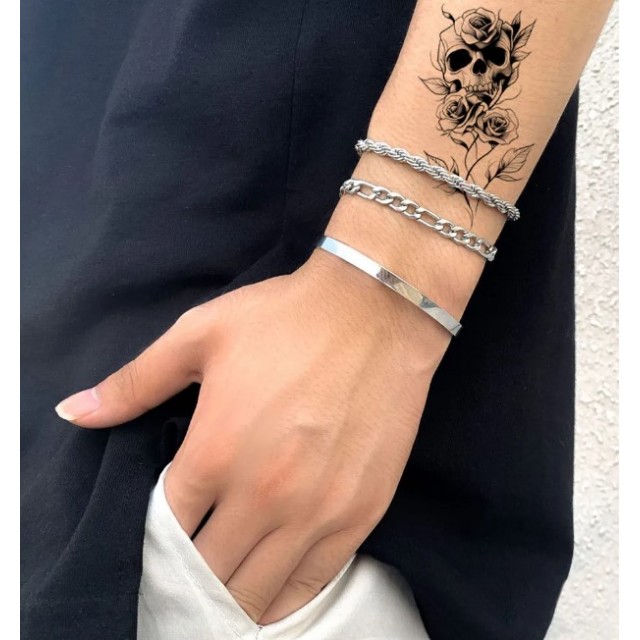 Set manjših tatujev v črni barvi za moške - komplet 30 