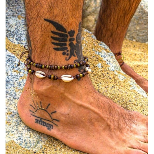 Komplet 2 moških zapestnic za nogo