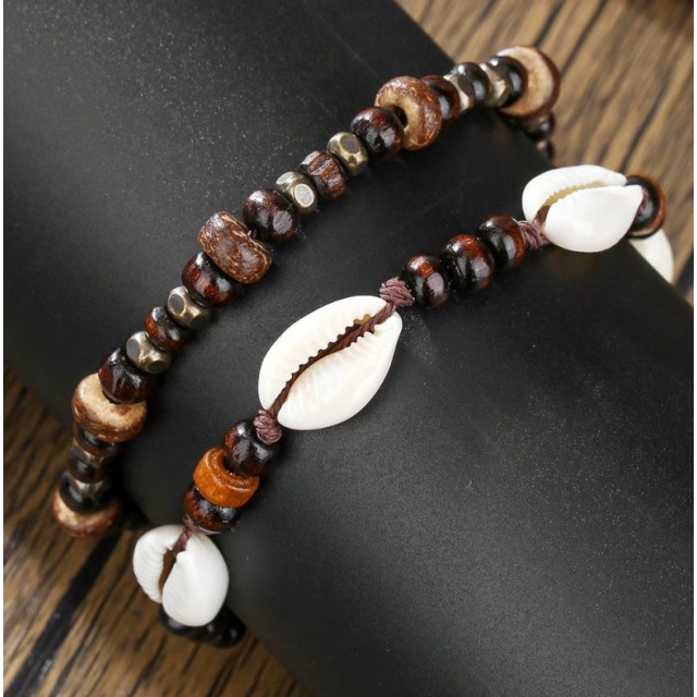 Komplet 2 moških zapestnic za nogo