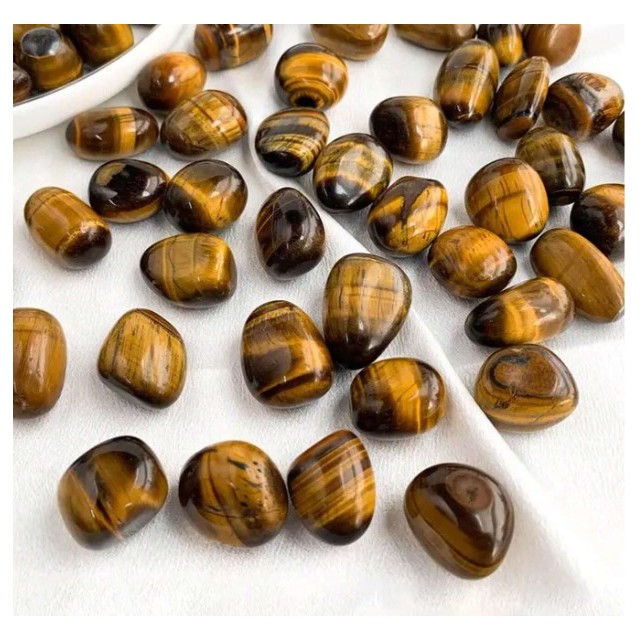 100% naravni brušen poliran kristal TIGROVO OKO 100g