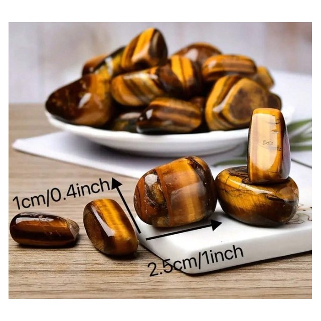 100% naravni brušen poliran kristal TIGROVO OKO 100g