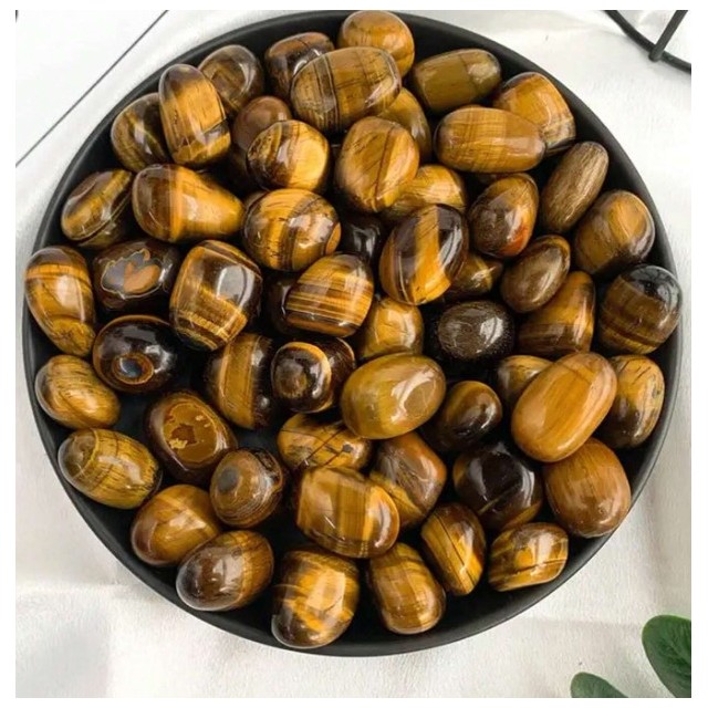 100% naravni brušen poliran kristal TIGROVO OKO 100g