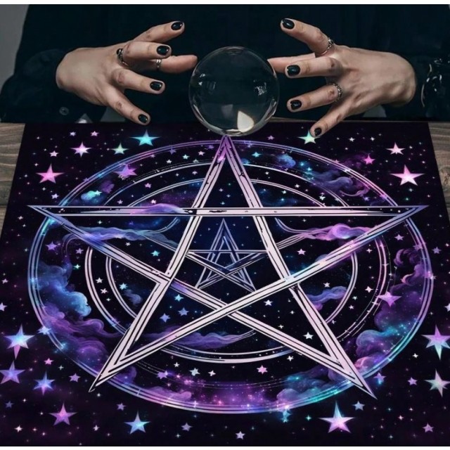 Tarot podlaga - oltarna podloga s pentagramom – spiritualni motiv