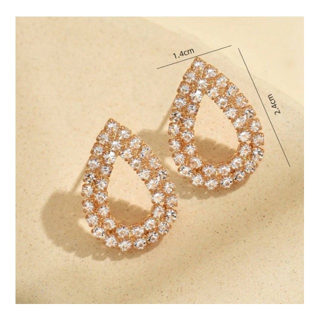 Elegantni uhani v obliki kapljice z bleščicami