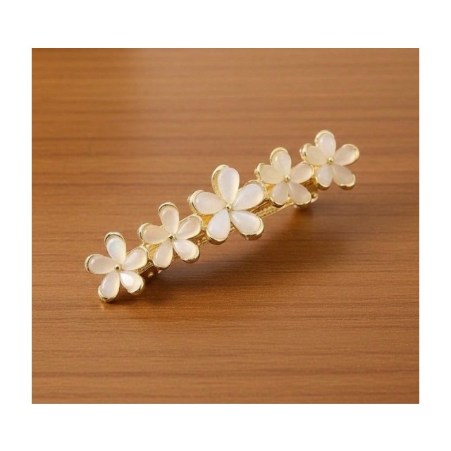 Elegantna lasna sponka z rožicami