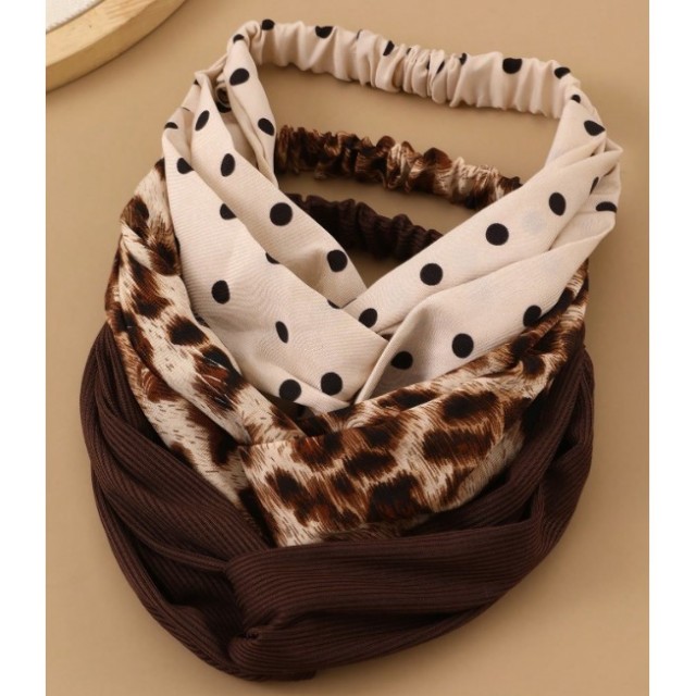 Komplet 3 naglavnih trakov s potiskom 