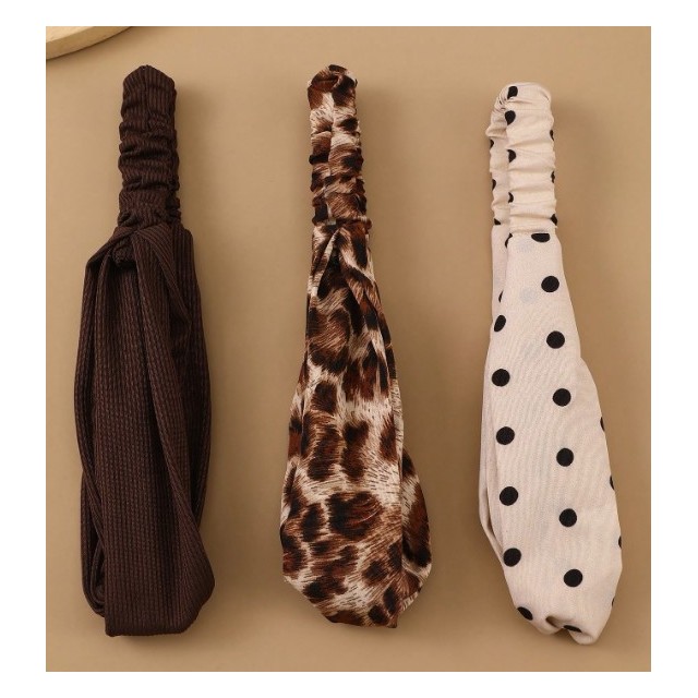 Komplet 3 naglavnih trakov s potiskom 