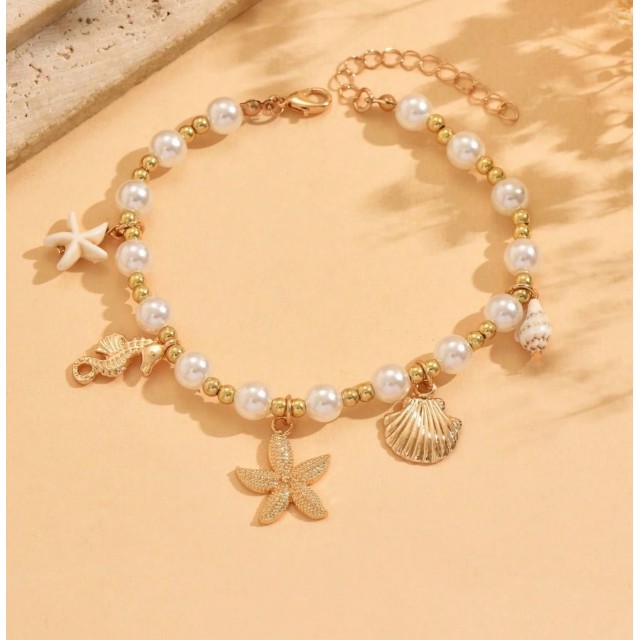 Zapestnica za nogo z morskimi obeski 