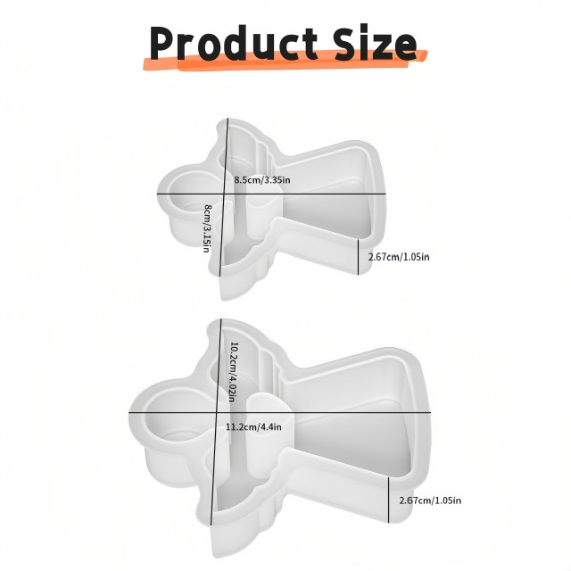 Komplet 2 silikonskih angelčkov za izdelavo sveč