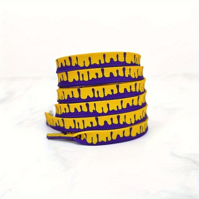 Rumeno vijolične športne vezalke 120cm