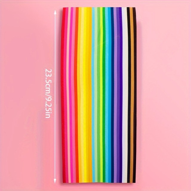 540 pisanih trakov za origami zvezdice