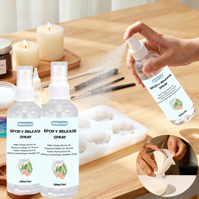 Ločilni sprej za kalupe mil sveč epoksi smole 2X 150 ml + 2 čopiča 