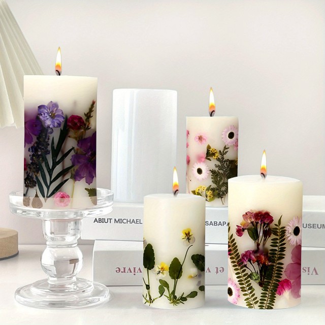 Komplet 5 cilindričnih silikonskih kalupov za sveče