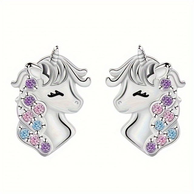 Prikupni vtični uhani s samorogi 