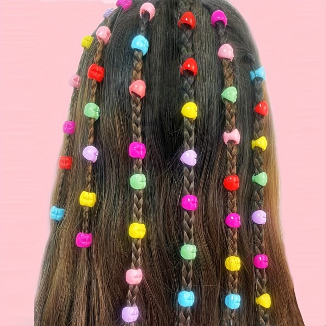 50 kosov ljubkih pisanih lasnih sponk v obliki rožic