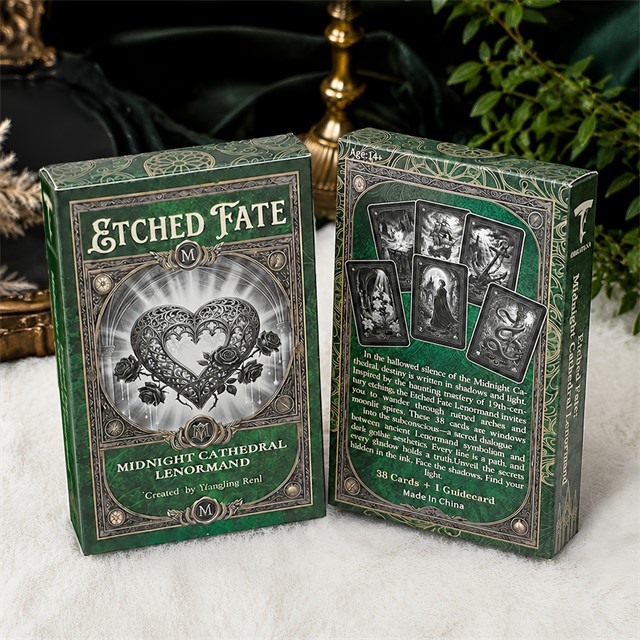 Lenormand karte Usoda polnočne katedrale – komplet 38 kart z vodičem