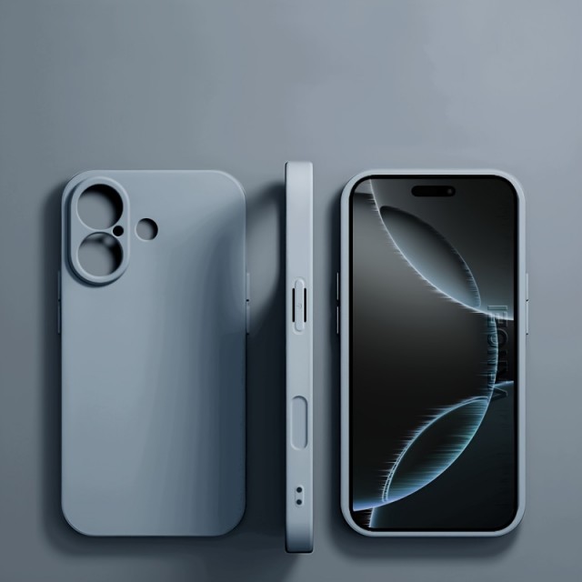 Gumijasti temno moder ovitek za mobilni telefon iPhone 15 PRO