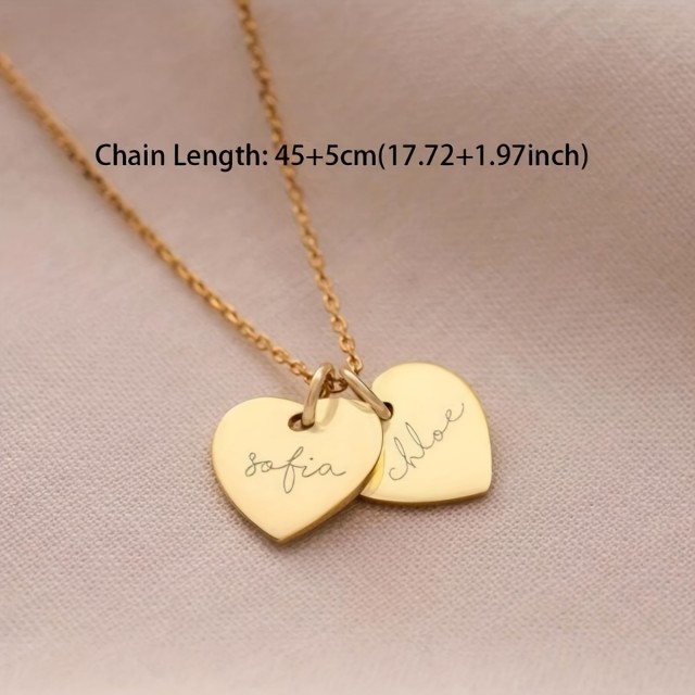 Personalizirana ogrlica dva obeska src in možnost gravure