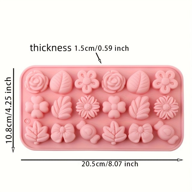 Silikon za sveče z 18 modelčki