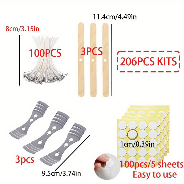 206 delni komplet za izdelavo sveč