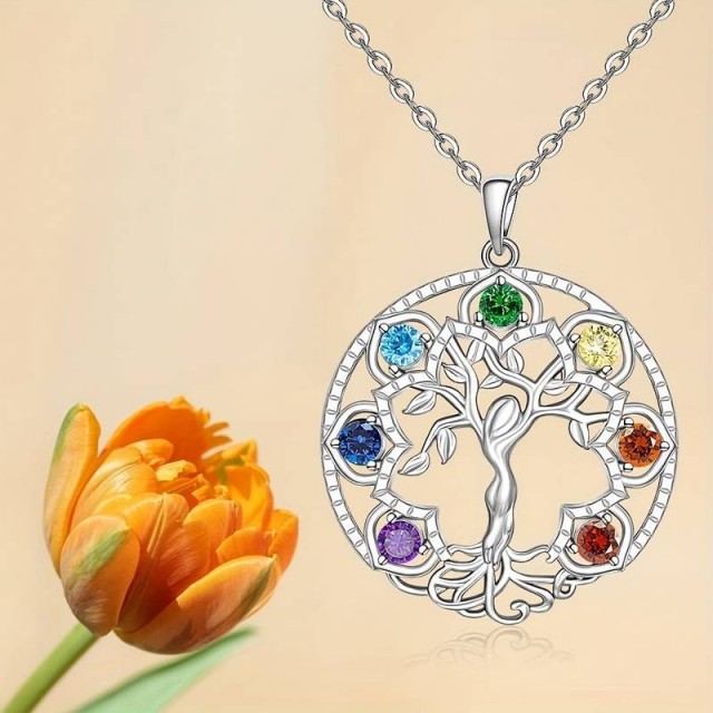 Verižica 7 čaker z drevesom življenja