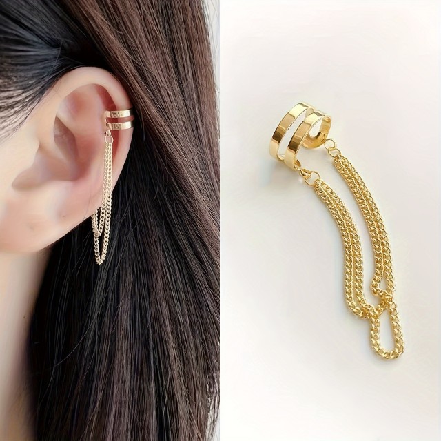 Uhan enojni s ketnico 2 barvi 