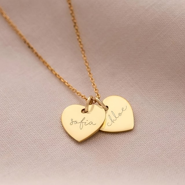 Personalizirana ogrlica s srci VAŠA ZGODBA