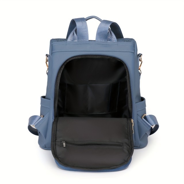 Elegantni modri cvetlični nahrbtnik z nastavljivimi trakovi 