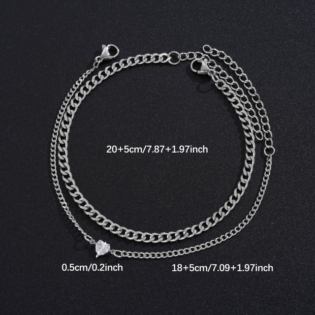 Komplet 2 kovinskih zapestnic za najboljši prijateljici