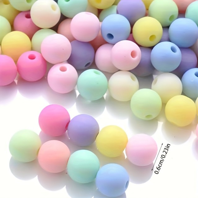 100 kosov komplet matiranih akrilnih kroglic za izdelavo nakita