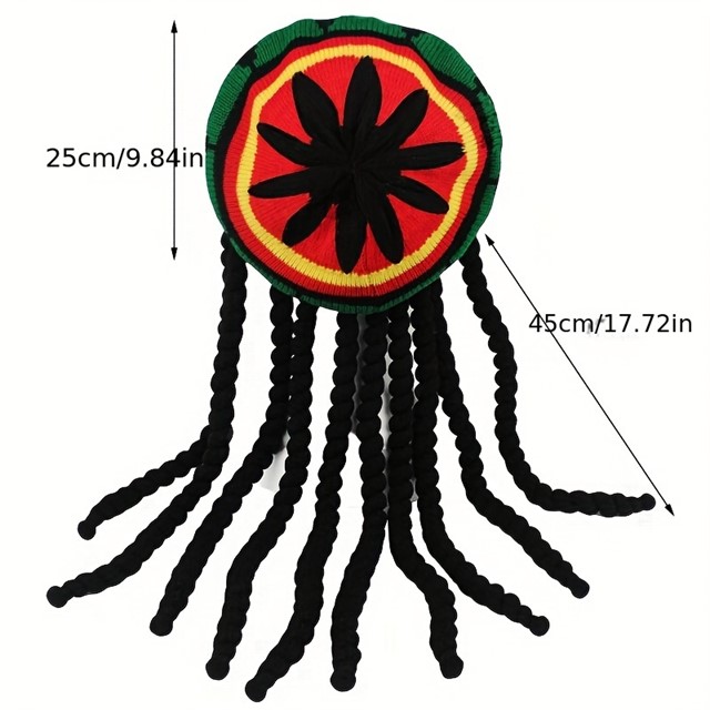 Rasta kapa z dolgimi dredi 