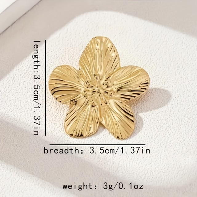  Vintage cvetlična broška v zlati barvi