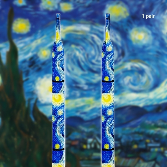 Športne vezalke 120 cm – umetniški vzorec nočnega neba