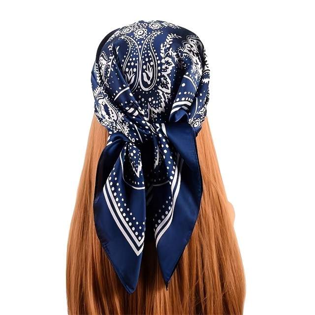 Elegantna modra ruta s paisley vzorcem