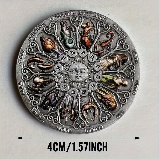 Spominski kovanec – 12 konstelacij horoskopa srebrne barve