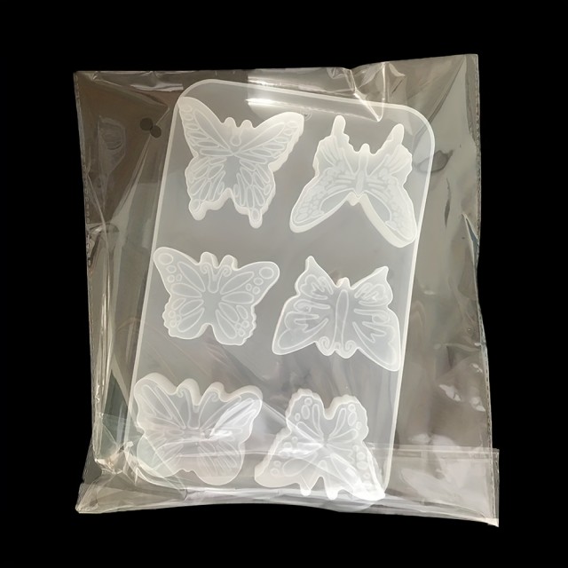 Silikonski kalup za sveče ali milo s 6 različnimi metulji 