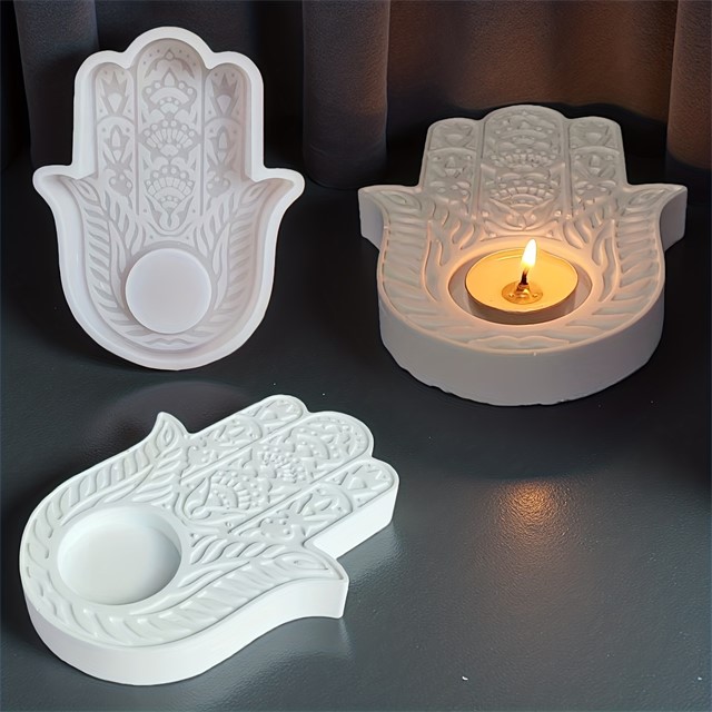 Silikonski kalup za svečnik – Hamsa roka