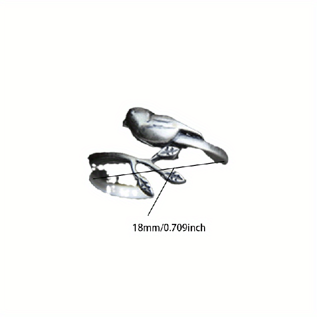 Prelep vintage prstan s ptičko na veji