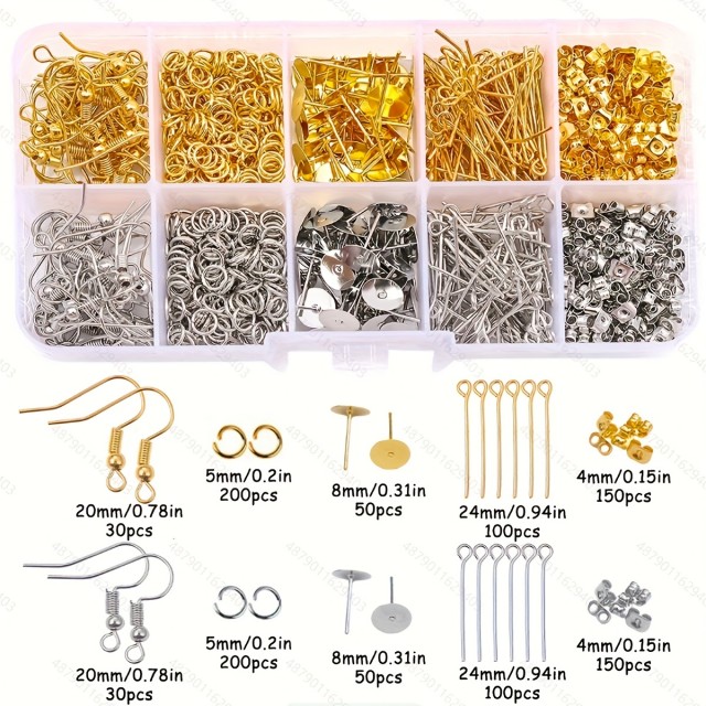 1060-delni komplet za izdelavo nakita – DIY set za uhane in nakit