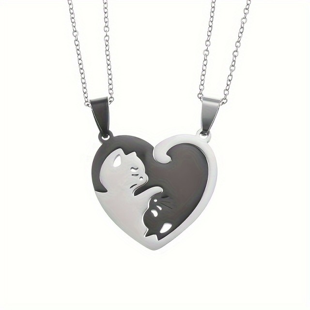 Komplet 2 verižic z obeskom spečih muc 2 barvi