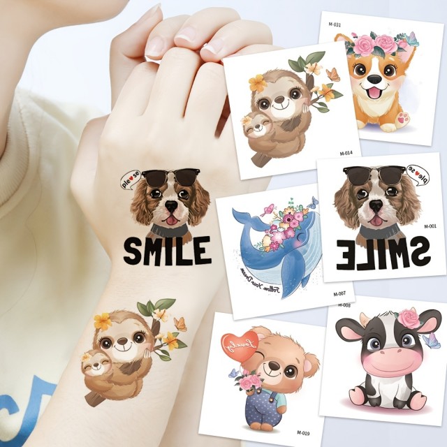 Komplet 40 tatu nalepk z živalskimi motivi